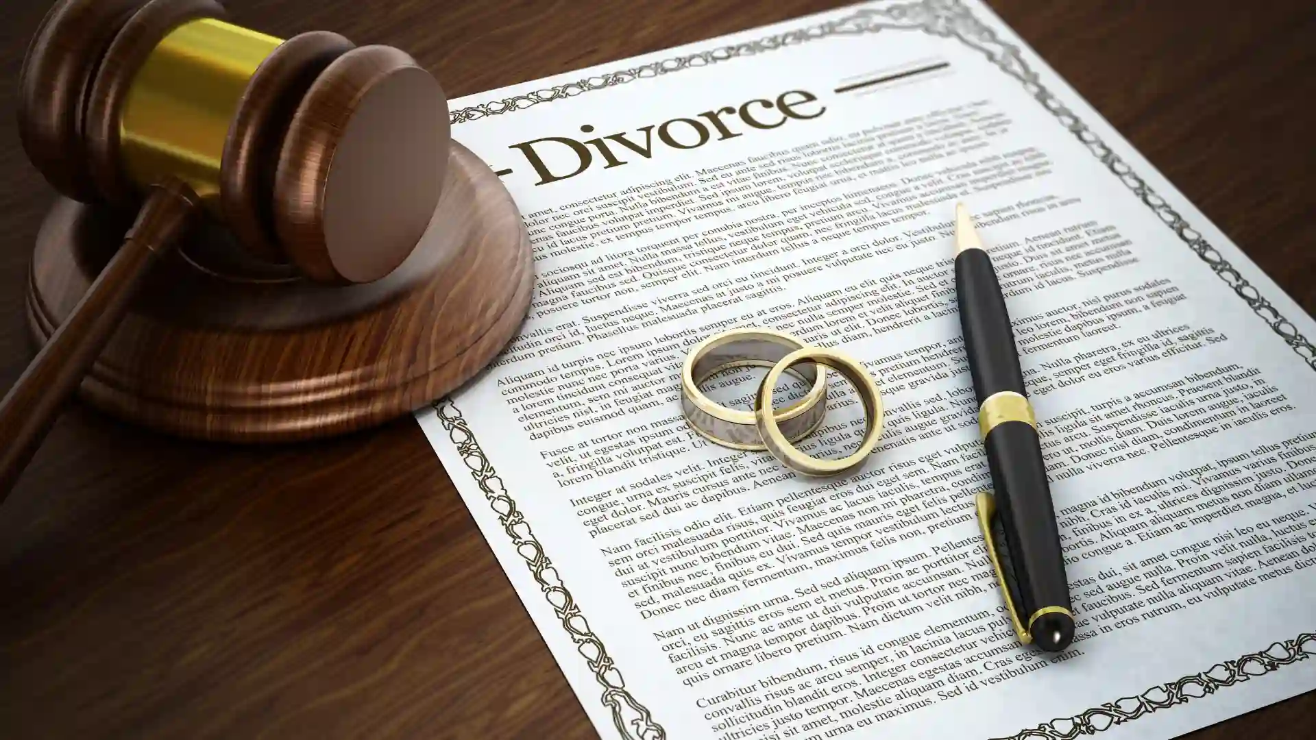 Arizona divorce process guide with documents and couple